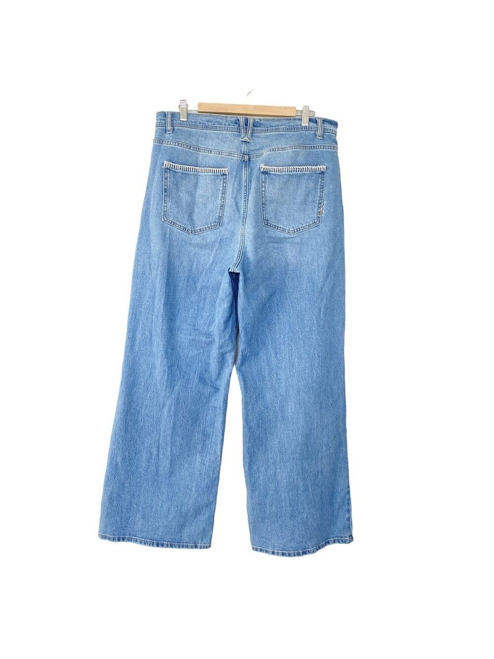 Scotch & Soda The Daze Wide Leg High Rise Jeans Blue Sz 32 - Picture 3 of 12